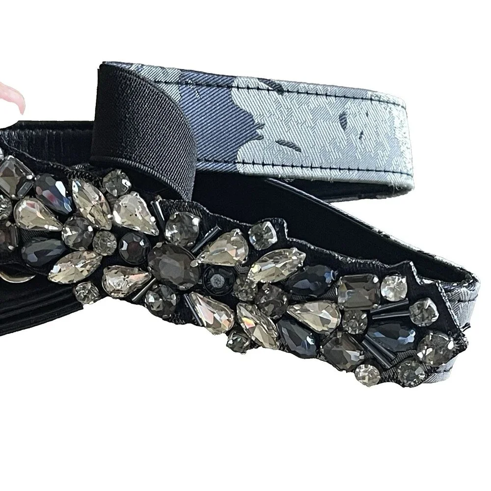 Eliza Women’s Belt Rhinestone Medallion Blue Multi Size 14 Formal Event Dressy